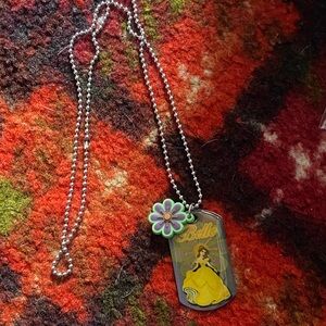 Disney Belle Necklace with Silver Chain